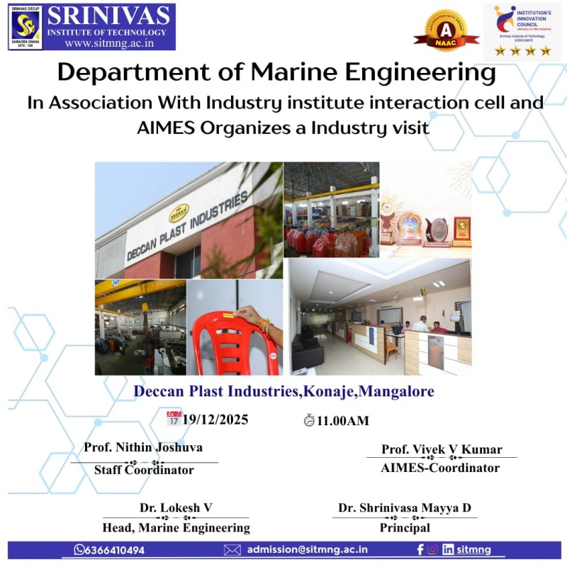 Report on Industrial Visit to Deccan Plastic Mangaluru