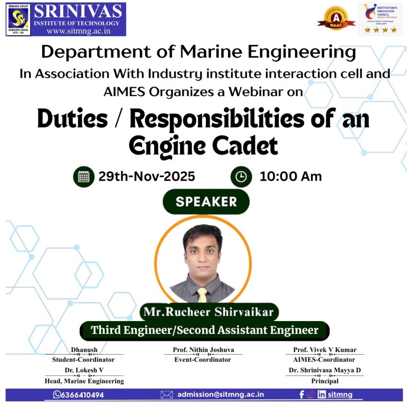 Duties and Responsibilities of an Engine Cadet