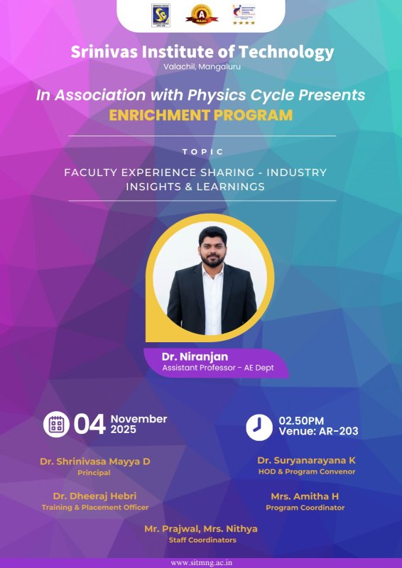 Faculty experience sharing- Industry and learning