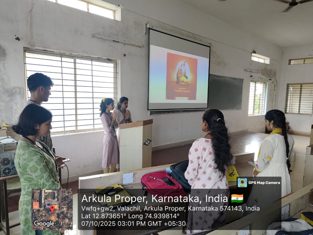 Talk on Valmiki Jayanti and Brain Quest