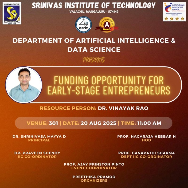 Workshop on  Funding Opportunity for Early-Stage Entrepreneurs