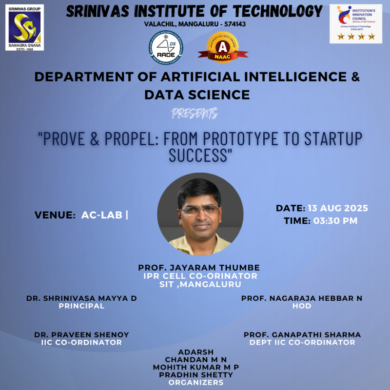 Workshop on  Prove propel :From Prototype to Startup Success