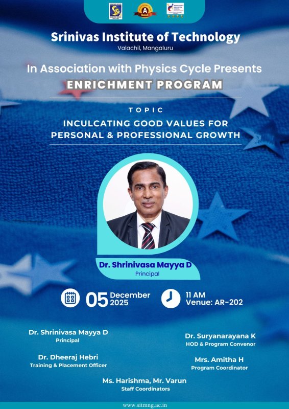 INCULCATING GOOD VALUES FOR  PERSONAL &amp; PERSONAL GROWTH