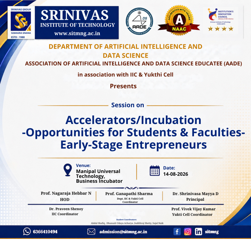 Accelerators/Incubation Opportunities for Students and Faculties – Early-Stage Entrepreneurs