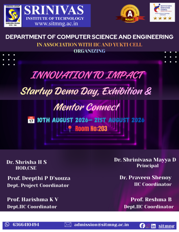 Innovation Impact – Startup Demo Day, Exhibition and  Mentor Connect